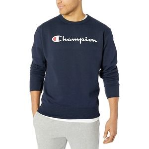 "Champion Powerblend Fleece Graphic Pullover, Large Mens"